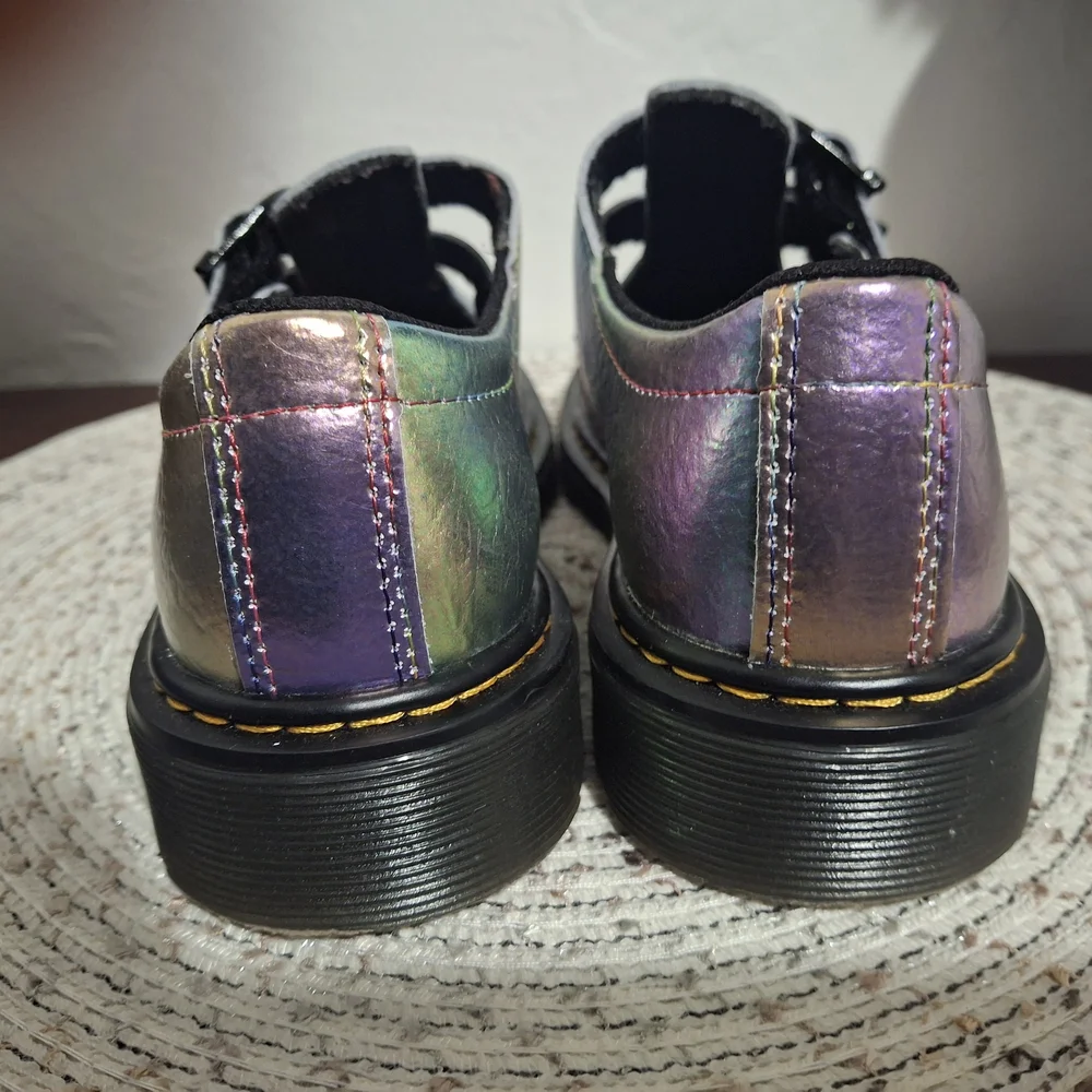 Dr Martens 8065 Kids Iridescent Mary Jane Shoes - Size 2.